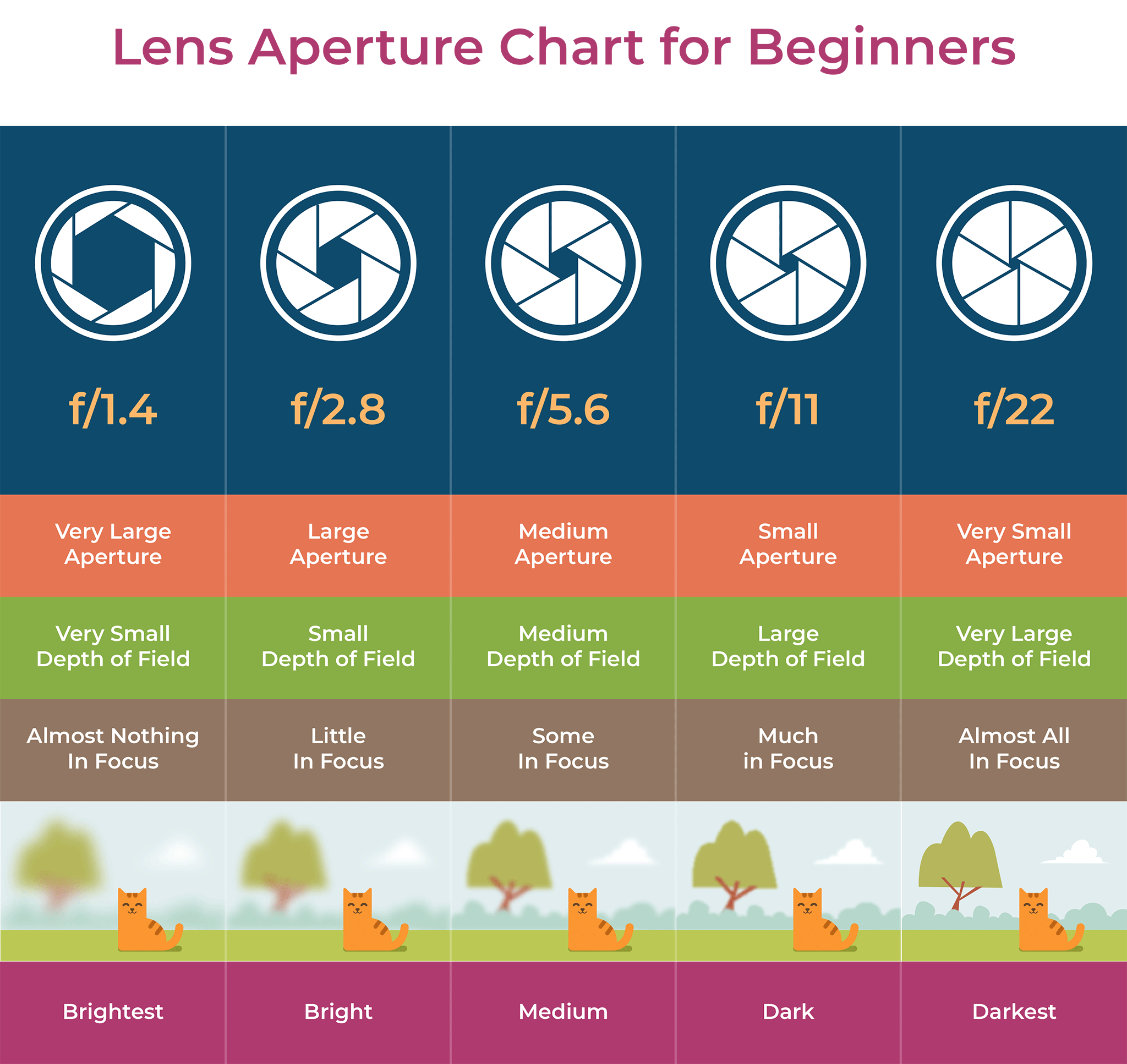 F Stop And Aperture Chart