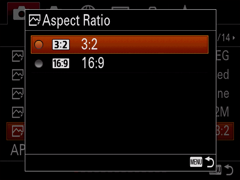 Sony-Menu-Aspect-Ratio